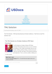 TMJ Solution Pdf E-Book