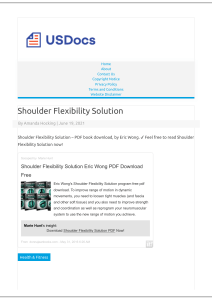 Shoulder Flexibility Solution PDF E-Book