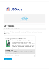 ED Protocol PDF E-Book