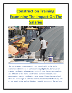 Construction Training- Understanding The Impact On Salary