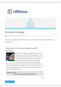 Psoriasis Strategy Pdf E-Book