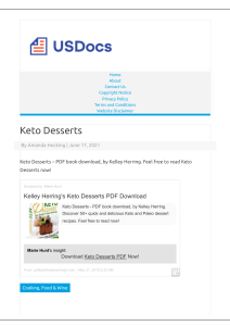 Keto Desserts PDF E-Book