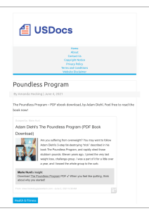 Poundless Program PDF E-Book