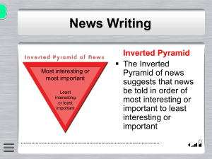 news writing-inverted pyramid and lead