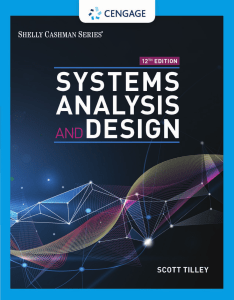 Systems Analysis and Design 12th  By Scott Tilley  