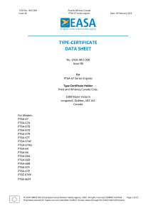 TCDS PT6A 67 Series Issue 06 20220218