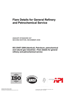 API 537 Flare Details for General Refinery and Petrochemical Service 2008