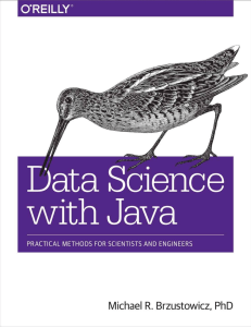481 Data Science with Java Practical Methods for Scientists and Engineers