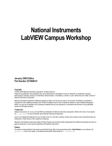 Introduction to LabVIEW 8.6 in 3 Hours