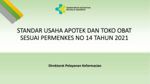 1. Paparan Standar Apt dan TO PMK14.2021 (Pelayanan Kefarmasian)