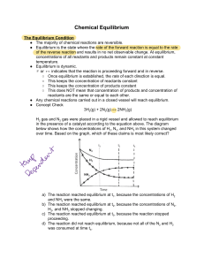 UNIT 10 Chemical Equilibrium