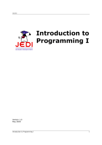  JEDI Course Notes-Intro1-MasterDocument