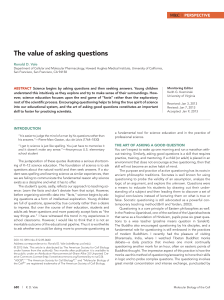 The Value of Asking Questions