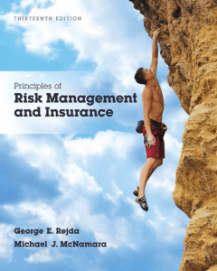 Principles of risk management and insurance Rejda