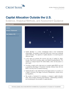 Capital Allocation Outside the US