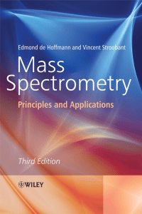  mass-spectrometry-principles-and-applications 3rd edition Edmand de Hoffmann and Vincent Stronbant