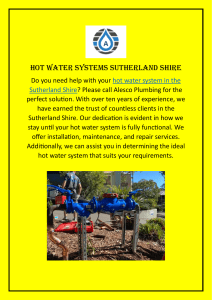 Hot Water Systems Sutherland Shire