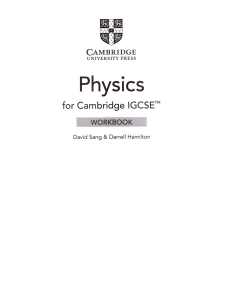 Cambridge IGCSE Physics Workbook