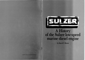 Sulzer Low-Speed Marine Diesel Engine History