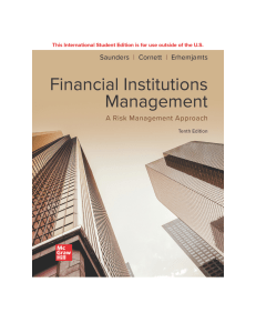 Anthony Saunders Professor, Marcia Millon Cornett, Otgo Erhemjamts - ISE Financial Institutions Management  A Risk Management Approach (ISE HED IRWIN FINANCE)-McGraw-Hill Education (2020)