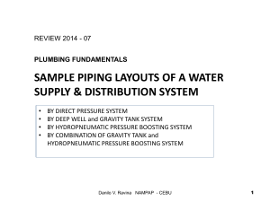 2014 - 007 SAMPLE PIPING LAYOUTS OF A WATER SUPPLY &