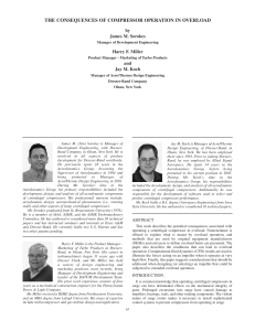 The consequences of a cenrtriifugal compressor working in overload