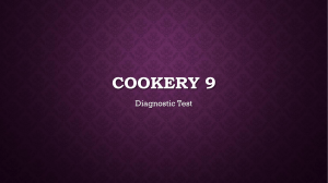 COOKERY 9 - DIAGNOSTIC  TEST
