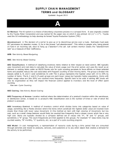 TERMS and GLOSSARY SUPPLY CHAIN MANAGEME