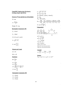 Formula Sheet 2