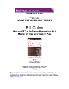 Inside The Guru Mind - Bill Gates 