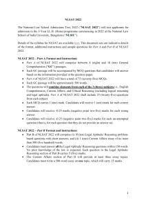 NLSAT-Sample Paper 2022