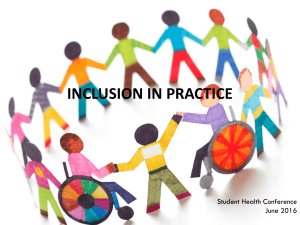 Inclusion in practice PowerPoint