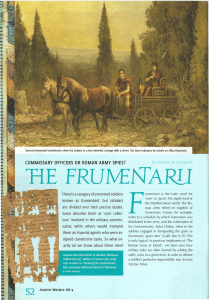 The Roman Army in Detail The Frumentarii
