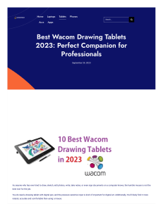 Best wacom Drawing Tablets for professionals