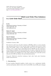 Market Microstructure and Liquidity