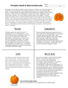 Pumpkin Seeds Macromolecules-student