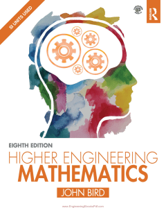 Higher Engineering Mathematics Eighth Edition By John Bird