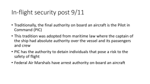 In-flight security post 911