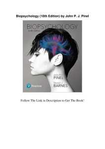 Biopsychology 10th Edition by John P J P