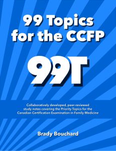 99 Topics for the CCFP - Brady Bouchard