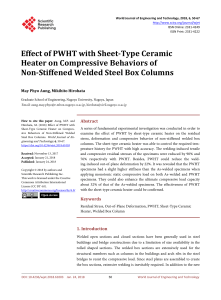 WJET Effect of PWHT with Sheet-Type Ceramic Heater on Compressive Behaviors of Non-Stiffened Welded Steel Box Columns