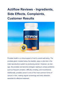 Actiflow Reviews - Ingredients, Side Effects, Complaints, Customer Results