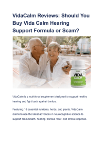 VidaCalm Reviews  Should You Buy Vida Calm Hearing Support Formula or Scam 