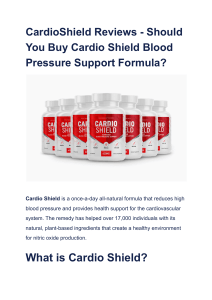 CardioShield Reviews - Should You Buy Cardio Shield Blood Pressure Support Formula 