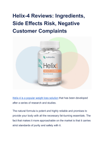 Helix-4 Reviews  Ingredients, Side Effects Risk, Negative Customer Complaints