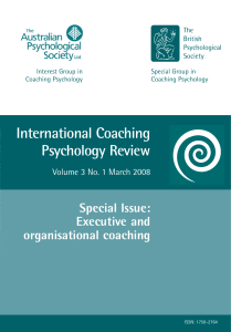 International Coaching Psychology Review Volume 3 No 1 March 2008