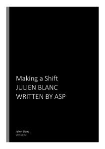 Julien Blanc Making a Shift