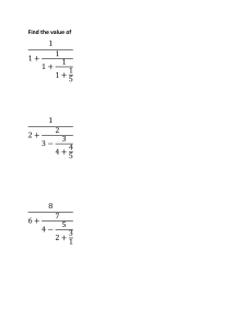 Nested Fraction Evaluation Worksheet