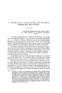 A literatura portuguesa de viagens seculos XV XVI 