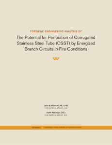 Perforation CSST fire
